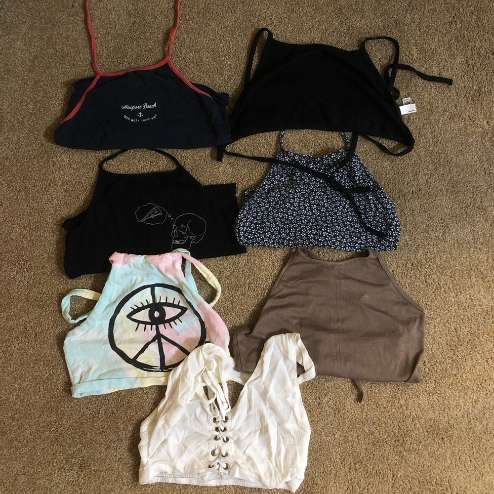 brandy melville and etc halter top bundle!